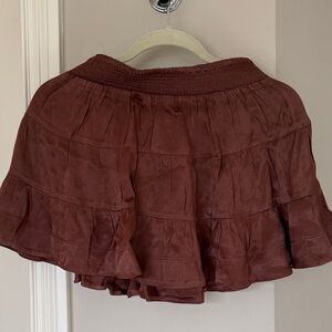 Free People Elegant Brown Tiered Skirt
